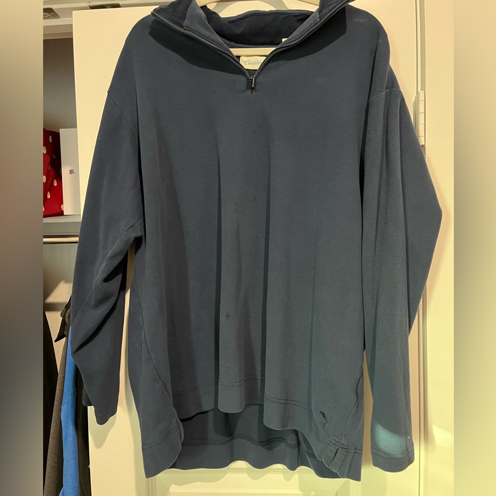 Caribbean Men’s Blue 1/4 Zip Pullover